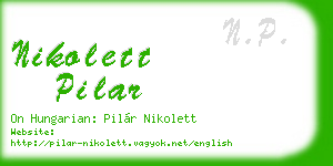 nikolett pilar business card